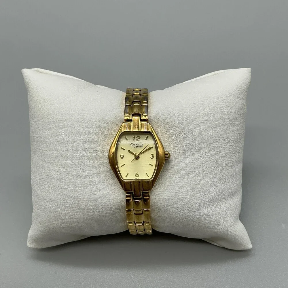 Caravelle By Bulova Womens Watch 18mm Gold Tone 44L33 New Battery 6.5